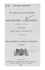 Second report on the prevention and treatment of spasmodic cholera