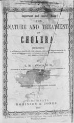 Cholera: its nature and treatment