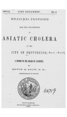 Measures proposed for the prevention of Asiatic cholera in the city of Providence: a report to the Board of Aldermen