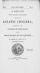 A report upon sundry documents relating to Asiatic cholera