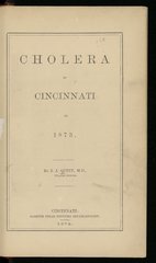 Cholera in Cincinnati in 1873