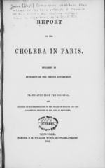 Report on the cholera in Paris