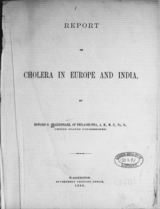 Report on cholera in Europe and India