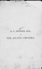 The contagion of Asiatic cholera: deduced from its recent progress, its early history, and its pathological correlations