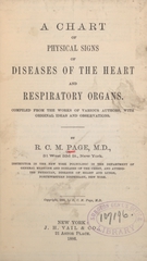 A chart of physical signs of diseases of the heart and respiratory organs: compiled from the works of various authors, with original ideas and observations