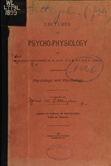 Lectures on psycho-physiology