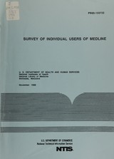 Survey of individual users of MEDLINE on the NLM system
