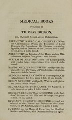 Medical books published by Thomas Dobson