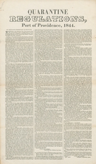 Quarantine regulations, Port of Providence, 1844