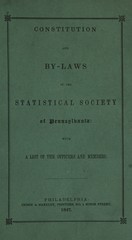 Constitution and by-laws of the Statistical Society of Pennsylvania: with a list of its officers and members