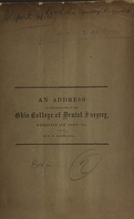 An address to the graduates of the Ohio College of Dental Surgery: session of 1858-'59