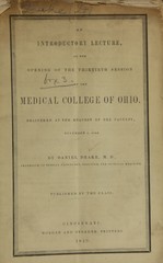 An introductory lecture: at the opening of the thirtieth session of the Medical College of Ohio, delivered at the request of the faculty, November 5, 1849