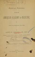 Annual address before the American Academy of Medicine: at New York, September 16th, 1879