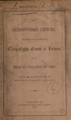 An introductory lecture, delivered at the opening of the thirty-eighth course of lectures, in the Medical College of Ohio