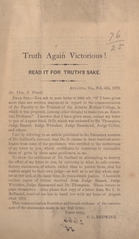 Truth again victorious!: read it for truth's sake