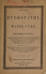 Review of hydropathy, or the water-cure