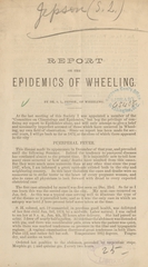 Report on the epidemics of Wheeling