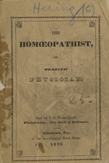 The homoeopathist, or Domestic physician. First part