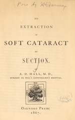 On extraction of soft cataract by suction