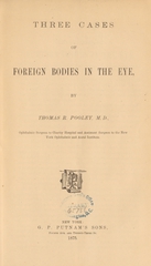 Three cases of foreign bodies in the eye