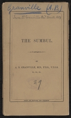 The sumbul: a new Asiatic remedy of great power against nervous disorders, spasms of the stomach cramp, hysterical affections, paralysis of the limbs, and epilepsy : with an account of its physical, chemical, and medicinal characters, and specific property of checking the progress of collapse-cholera, as first ascertained in Russia