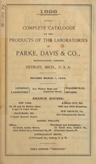 Complete catalogue of the products of the laboratories of Parke, Davis & Co