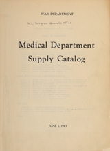 Medical Department supply catalog