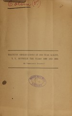 Magnetic observations at and near Albany, N.Y., between the years 1686 and 1892