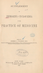 Supplement to Ziemssen's Cyclopaedia of the practice of medicine