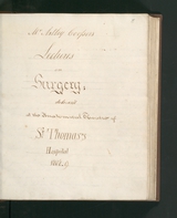 Mr. Astley Cooper's lectures on surgery delivered at the anatomical theatre of St. Thomas's Hospital