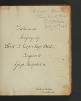 Lectures on surgery by Sir A. P. Cooper Esq. Bart. surgeon to Guy's Hospital etc