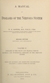 A manual of diseases of the nervous system