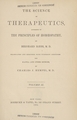 The science of therapeutics: according to the principles of homoeopathy