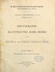 Photographs illustrating rare books in the Library of the Surgeon General's Office