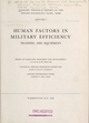 Human factors in military efficiency